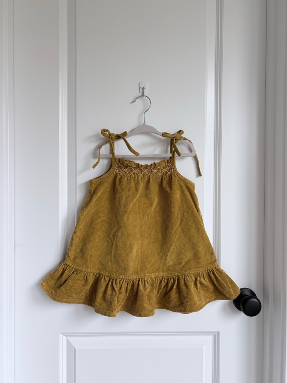 🐌Wild Wawa Maggie Corduroy Tie Dress Pima Cotton